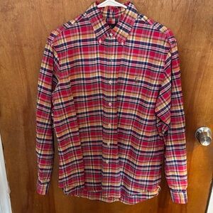 Ralph Lauren Red Multi-Plaid Button-Down Shirt